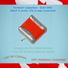 5 pcs - VISHAY Size D, 220uF 6V, ±10% Solid Tantalum Cap 594D227X96R3D2T (W9)
