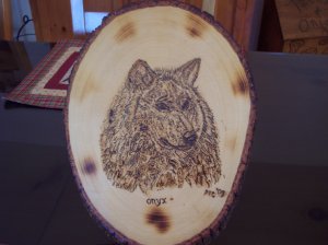 Wolf Pattern - Woodburning gift