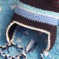(Free shipping)Handmade lovely baby/child hats(blue&white stripe)