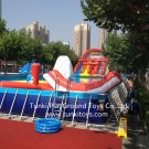 water pool slide , commercial backyard inflatable water park for kids