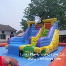 giant inflatable water slide for adult with inflatable water slide pool for sale