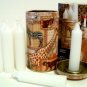 Animal Of Africa Tin with Candles