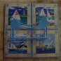 Light house coasters  ( Set of 4 ) with wire rack