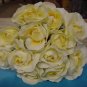 Lark Silk Flowers  1 Doz. Open  Rose Stems Cream white
