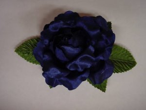 Silk Open Royal  Blue   Rose Wedding Flowers Corsage