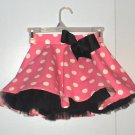 Pink and White Polka Dot Skirt And Petticoat