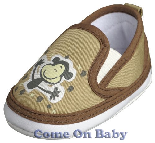 New Infant Boys Toddler Baby Clip-On Shoes 3-6m (c02002)