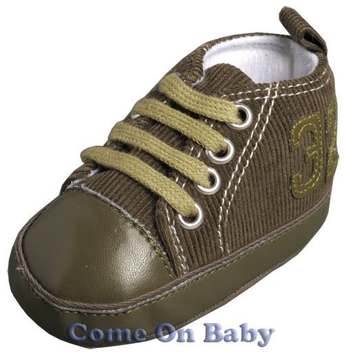 New Infant Boys Toddler Baby Crib Shoes 3-6m (b02601)