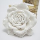 Large white resin flower cameos/ cabochons, 50MM, 2PCS