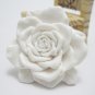 Large white resin flower cameos/ cabochons, 50MM, 2PCS