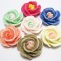 Resin flower cameos/ cabochons, 26MM, Mixed color, 8pcs