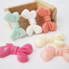 24PCS 23mm 6 colors mixed resin bowknot cameos/cabochons