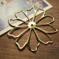 Filigree flower, focal, gold plated tone, 58mm, 10pcs