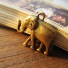 Elephant Charm, antique brass tone, 3D,24x20mm, 1PC