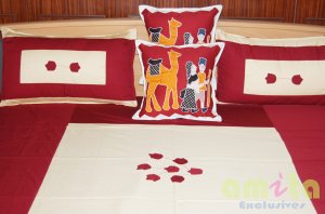 Jaipur special Patch work and  Embroidery Bed linen