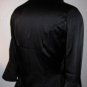 Nara Silk Charmeuse Ruffle Blouse Black Italian $205