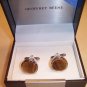 GEOFFREY BEENE SILVER ROUND CUFFLINKS CUFF LINK SAVE$38