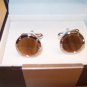 GEOFFREY BEENE SILVER ROUND CUFFLINKS CUFF LINK SAVE$38