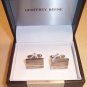 GEOFFREY BEENE SILVER Square CUFFLINKS CUFF LINK $35.00