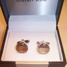 GEOFFREY BEENE SILVER ROUND CUFFLINKS SAVE$30.00