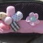 Flower Coin Purse Lady Girls Key Card Cell Phone Bag Pocket Black Wallet