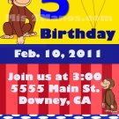 Custom Invitations Personalized DIGITAL Birthday Curious George Invite