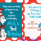 Cat in the Hat Birthday Invitations Printable One Hour Printable Photo Dr. Suess Print at Home DIY