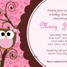 Baby Shower Owl Invitations Printable Pink Owl custom order Party DIY Download and Print