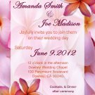 Hawaiian Wedding Invite DIY Custom Printable Wedding Invitations Pink