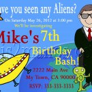 Alien Invitations - Outer Space Birthday  Printables DIY You Print at Home Men In Black