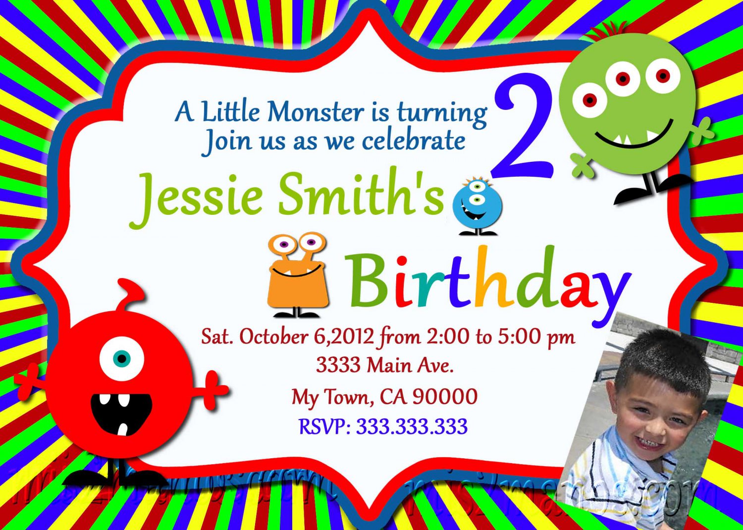 Monster Invites Little Monster Party Invitations Printable Little Monster baby