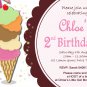Ice Cream Birthday Ice Cream Shop Party Invitation diy Printable Ice Cream Invitation