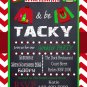 Tacky Sweater Party Invitation Chevron Red Chalkboard Uly Sweater Office Party Printable