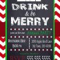 Tacky Sweater Party Invitation Chevron Red Chalkboard Uly Sweater Office Party Printable