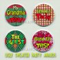Ugly Christmas Sweater Party Award 2.25 inch Tacky Sweater Pinback SET of 4 buttons pins badges