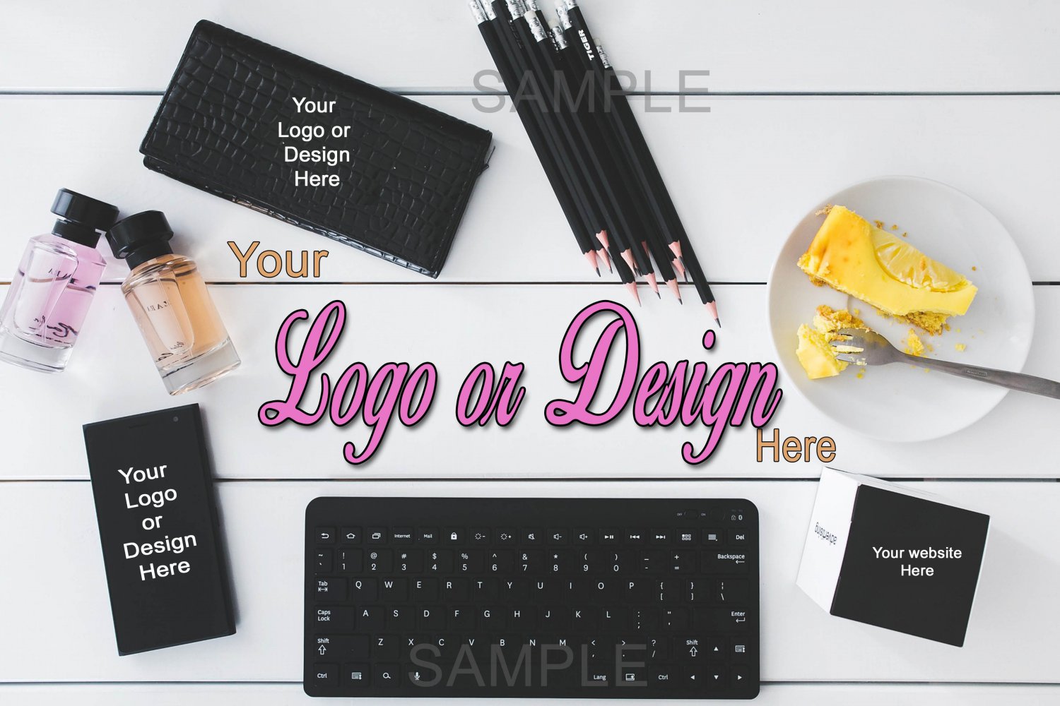 Stock Photography Desk Mock up - 8 x 10" - High Res Jpeg file. Floral styled stock photography