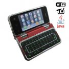 Dapeng T6000 Quad Band Dual Cards with Wifi Analog TV Java Dual Touch Screen Flip Cell Phone