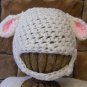 baby Lamb crochet beanie photo prop
