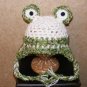 Frog Beanie newborn baby boy or girl hat photo props photography