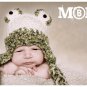 Frog Beanie newborn baby boy or girl hat photo props photography