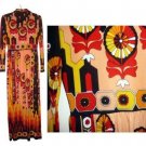 Vintage Mod Paganne Signed Nylon Maxi Dress 1960s