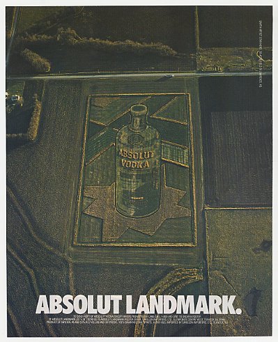 Absolut Vodka Landmark Stan Herd Print Ad