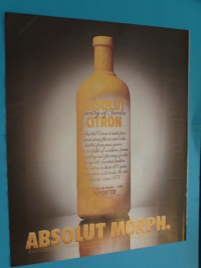 Absolut Morph Vodka Print Ad