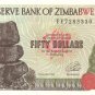 P8a Zimbabwe 50 Dollars 1994 CUNC