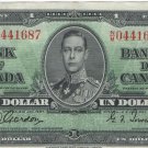 BC-21c Canada 1 Dollar 1937-WP G/T VF