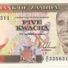 P30  Zambia 5 Kwacha 1989 CUNC