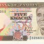 P30  Zambia 5 Kwacha 1989 CUNC