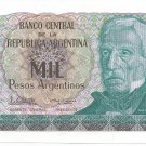 P317b  Argentina 1000 Pesos Argentinos 1984 Serie D  CUNC