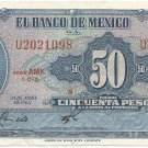 P49o Mexico 50 Pesos 1963 VF