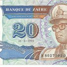 P56 Zaire 20 Nouveaux Zaires 1993 AU